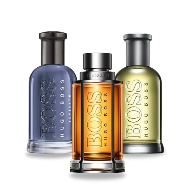 Kombination aus 3 Düften BOSS THE SCENT, BOSS BOTTLED and BOTTLED INFINITE 100 ml