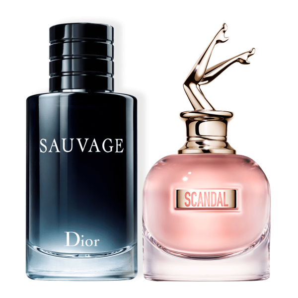 Kombination aus 2 Düften  Dior SAUVAGE 100ml + Jean Paul Gaultier SCANDAL 100ml